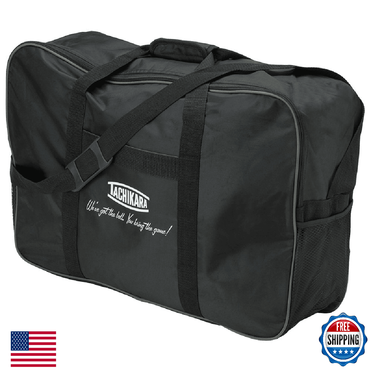 Tachikara TV6 Nylon Volleyball Carry Bag - Holds 6 Balls, Shoulder Strap - Image 1