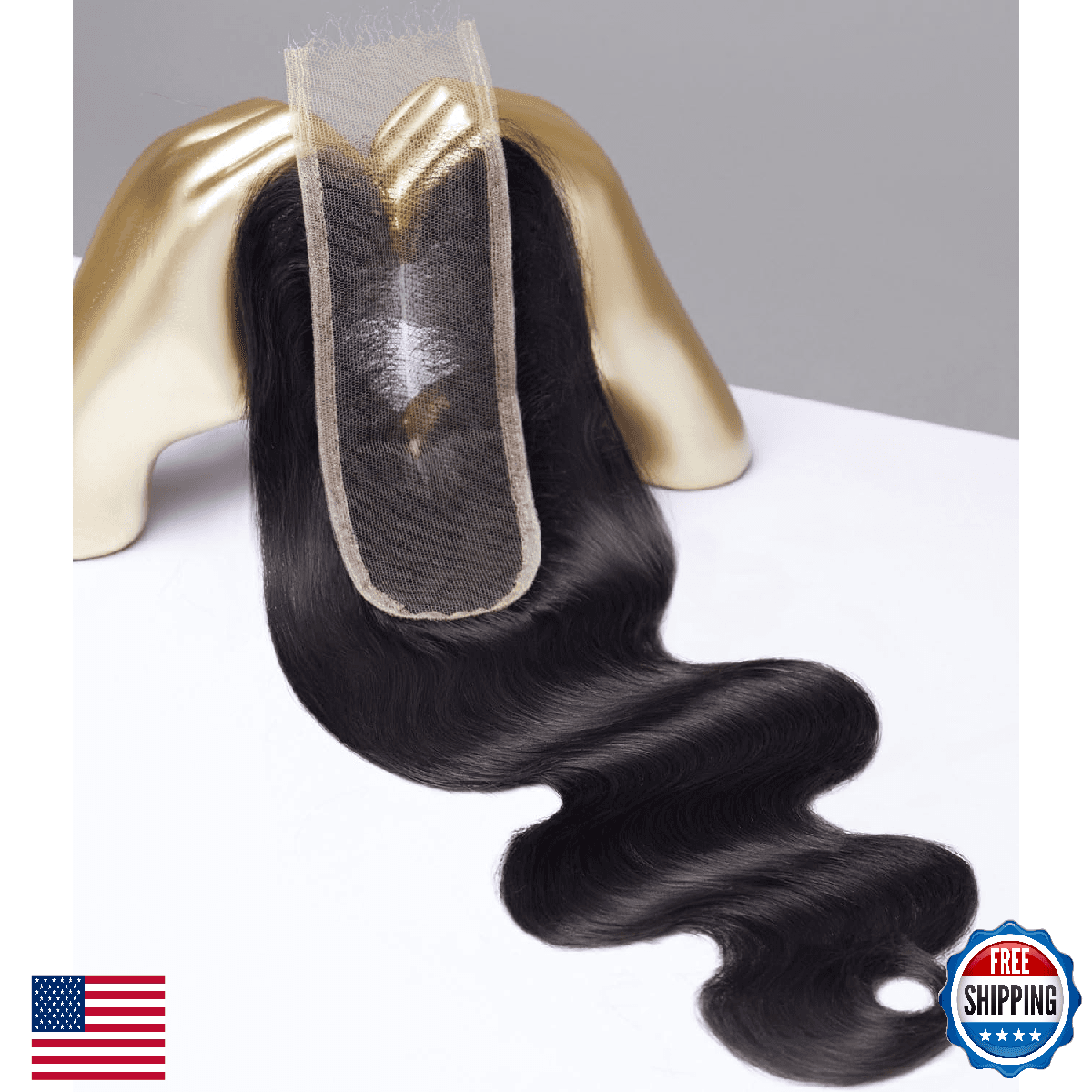 Mlip 2x6 HD Lace Closure Body Wave, 0.10mm Ultra Thin Invisible Swiss Lace, Skin - Image 1