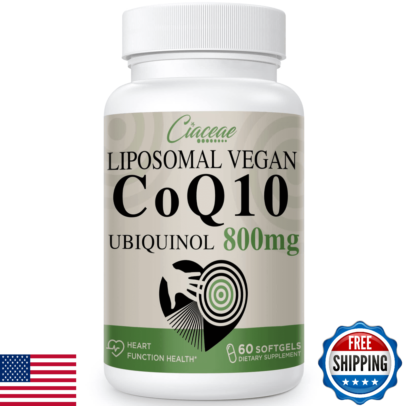 Liposomal CoQ10 800mg Ubiquinol Softgels Max Absorption Coenzyme Q10 Supplement - Image 1