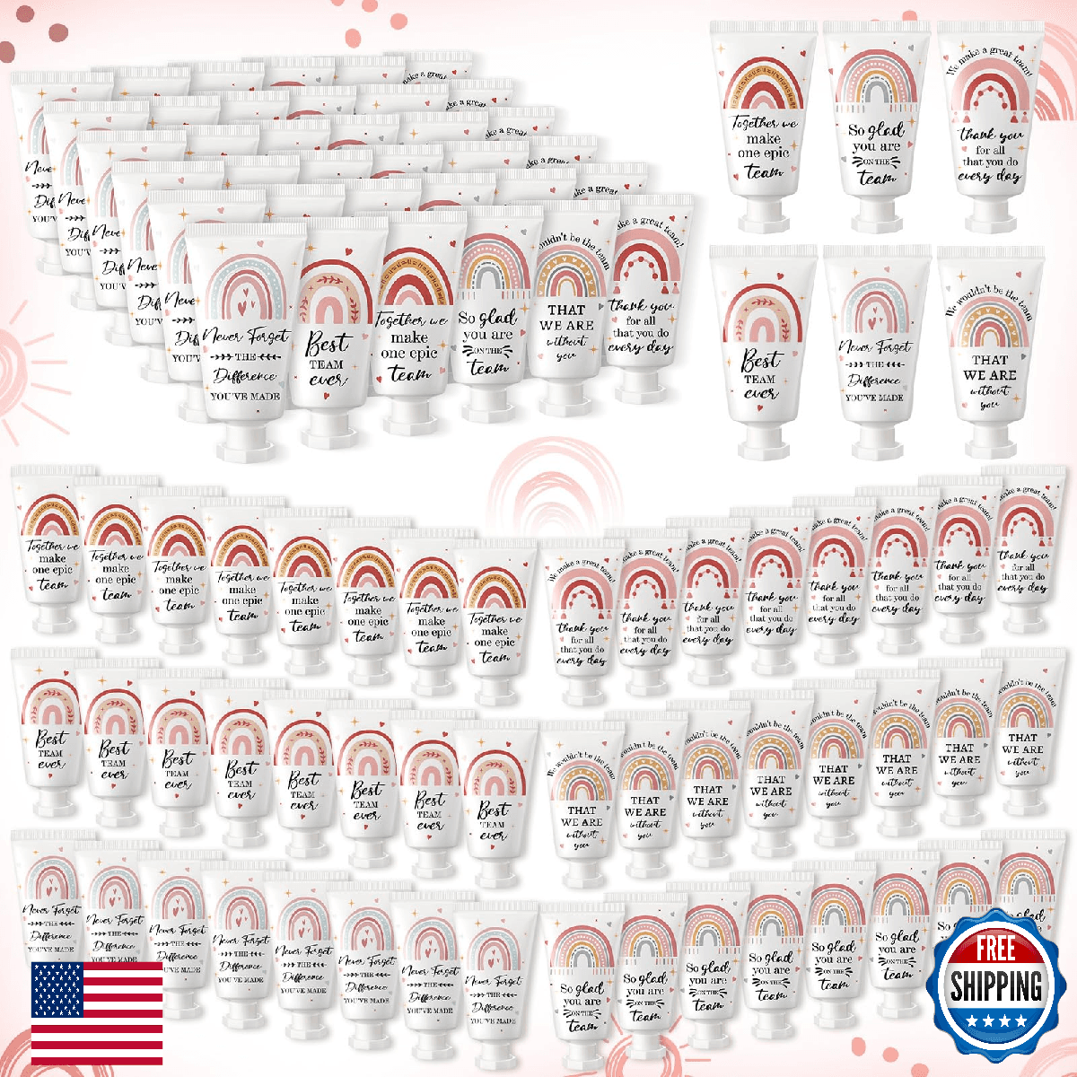 Sacubee 72 Pack Employee Appreciation Team Gifts Bulk Travel Size Hand Cream Ins - Image 1