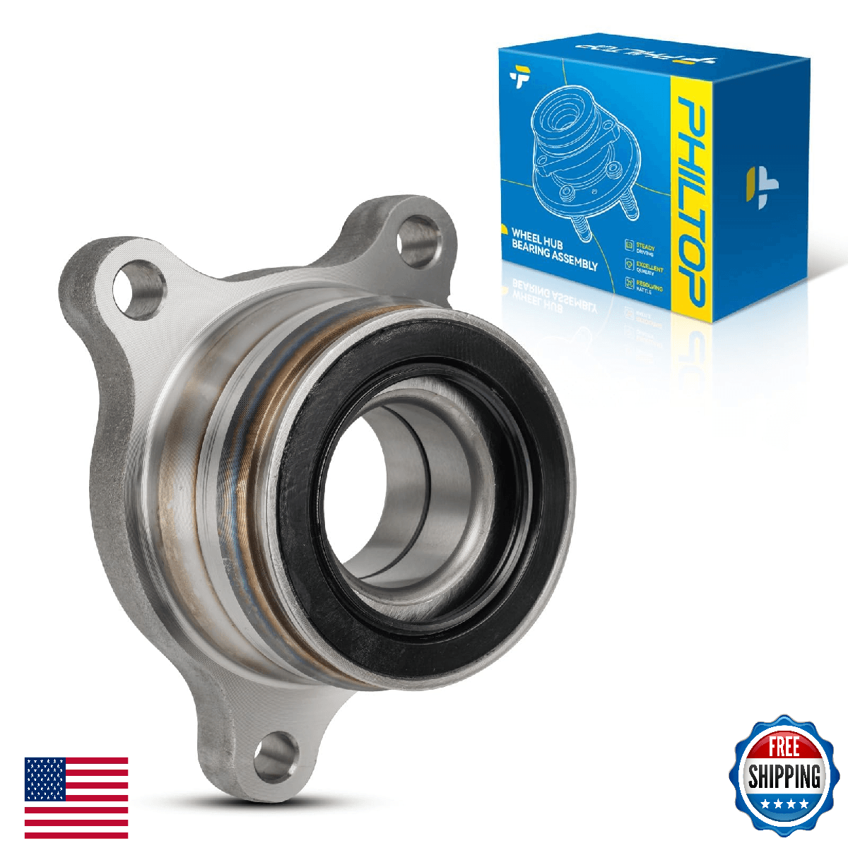 PHILTOP 512228 Rear Right Wheel Bearing Fit for Toyota 4Runner 2003-2020, Lexus - Image 1