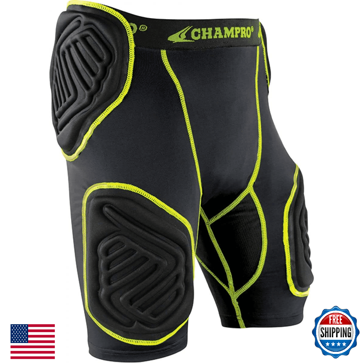 CHAMPRO Bull Rush 5-Pad Girdle Protective Compression Football - Image 1
