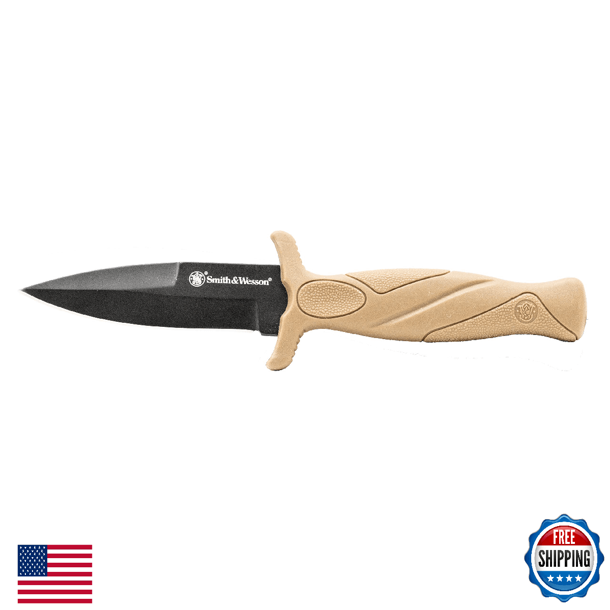 Smith & Wesson FDE 6.25in High Carbon S.S. Boot Knife 2.75in Single Edge Blade - Image 1