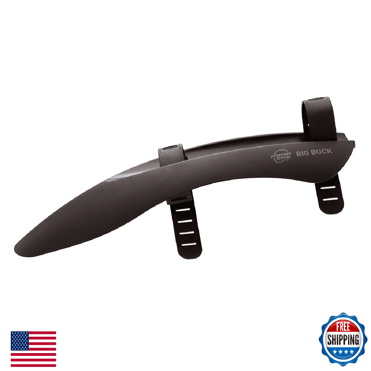 Planet Bike Big Buck Board Front Downtube Bike Fender - Black for Big Tires - Image 1