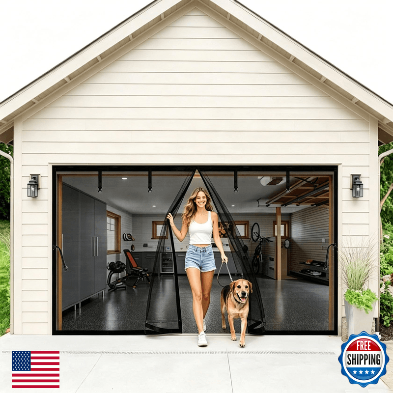 Mmgfnsdc Magnetic Garage Door Screen 10X10Ft For 1 Car Hands Net Curtains - Image 1