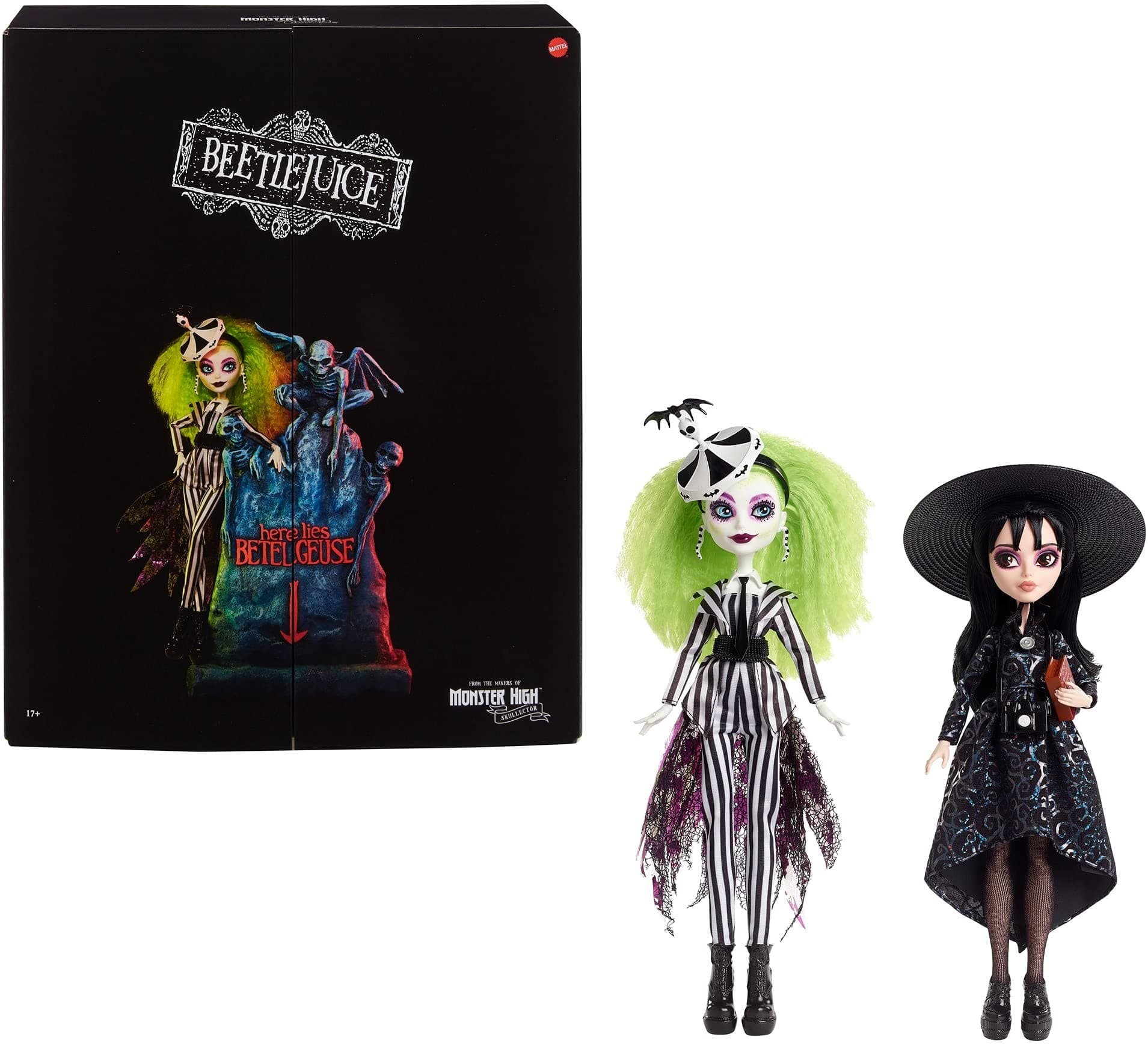 Monster High Skullector Beetlejuice & Lydia Deetz 2-Pack Dolls Set - Image 1
