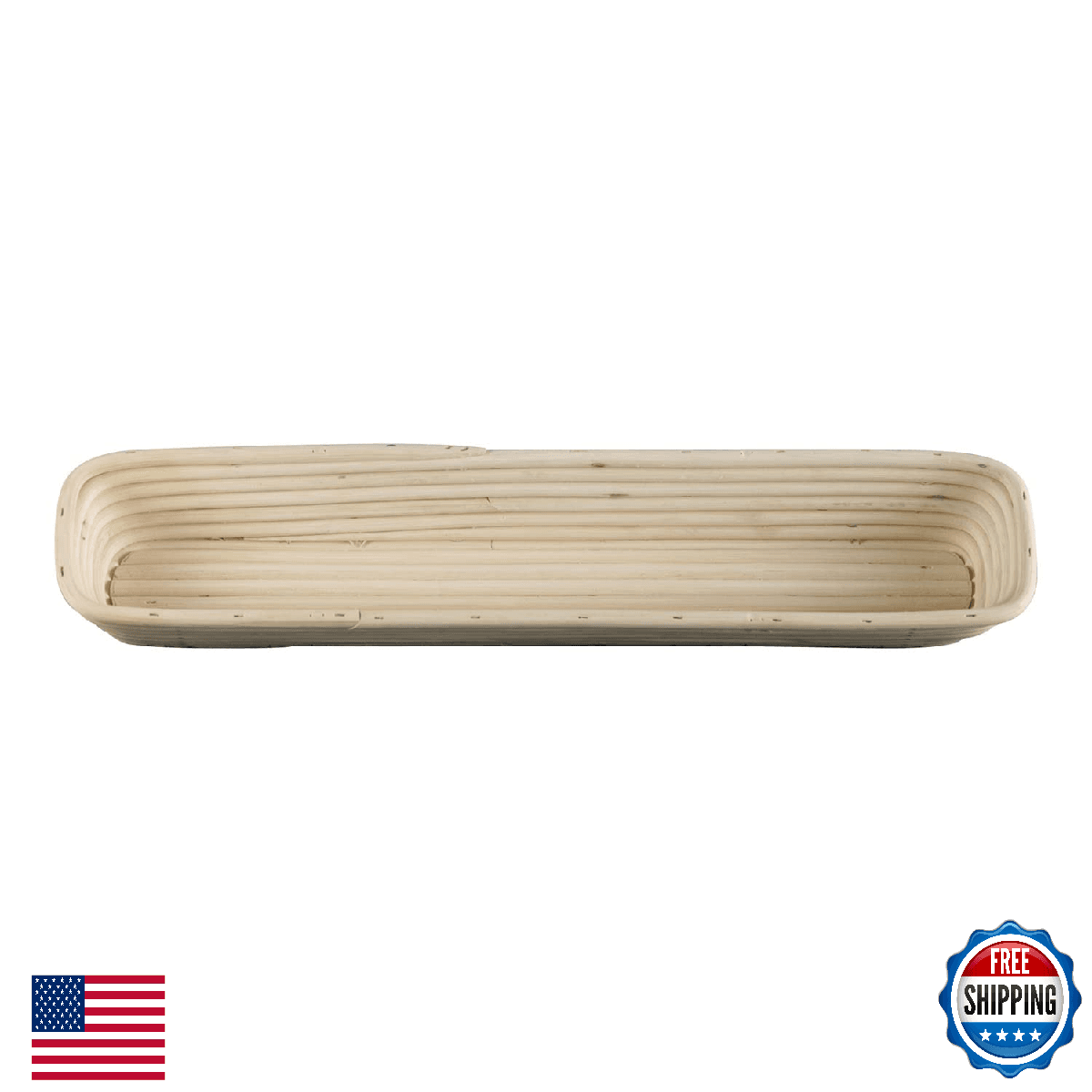 Frieling Sourdough Proofing Basket - 17-Inch x 4-Inch, Brown Rectangular - Natur - Image 1