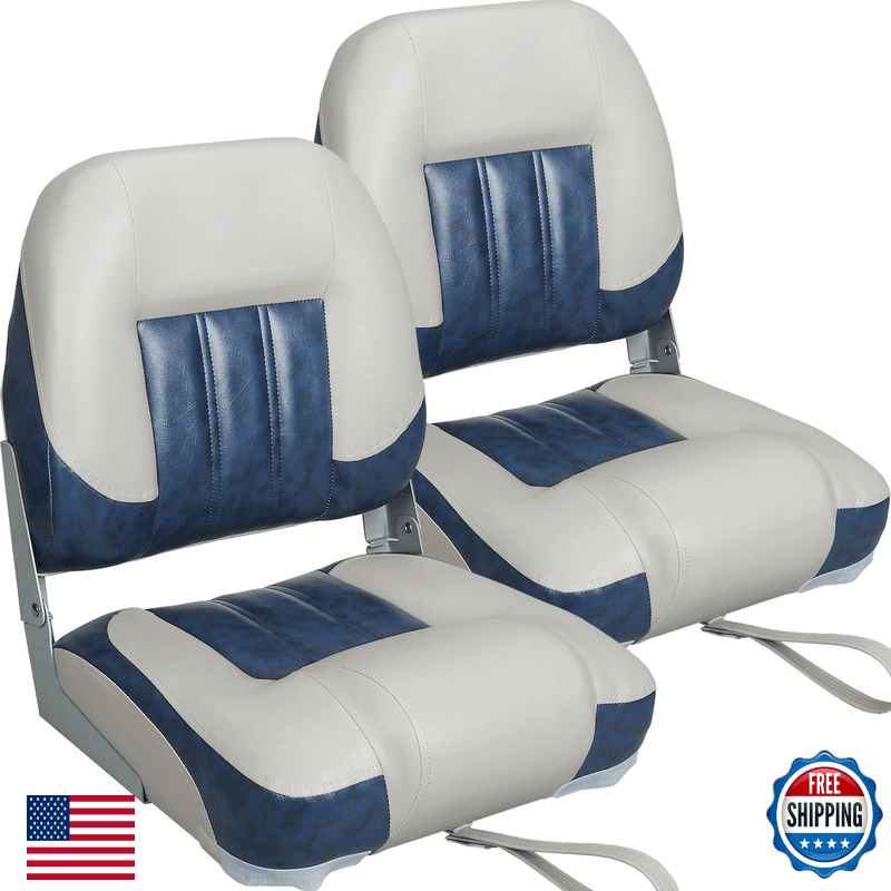 Ergoseat Elite Folding Boat Seat Back Boat Seating Fold-Down Fishing Boat Seat - Image 1