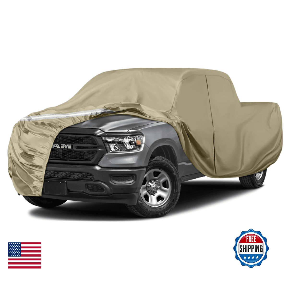Waterproof Truck Covers Replace for Ford F150 / Dodge Ram 1500 CrewCab 5.5 ft, M - Image 1