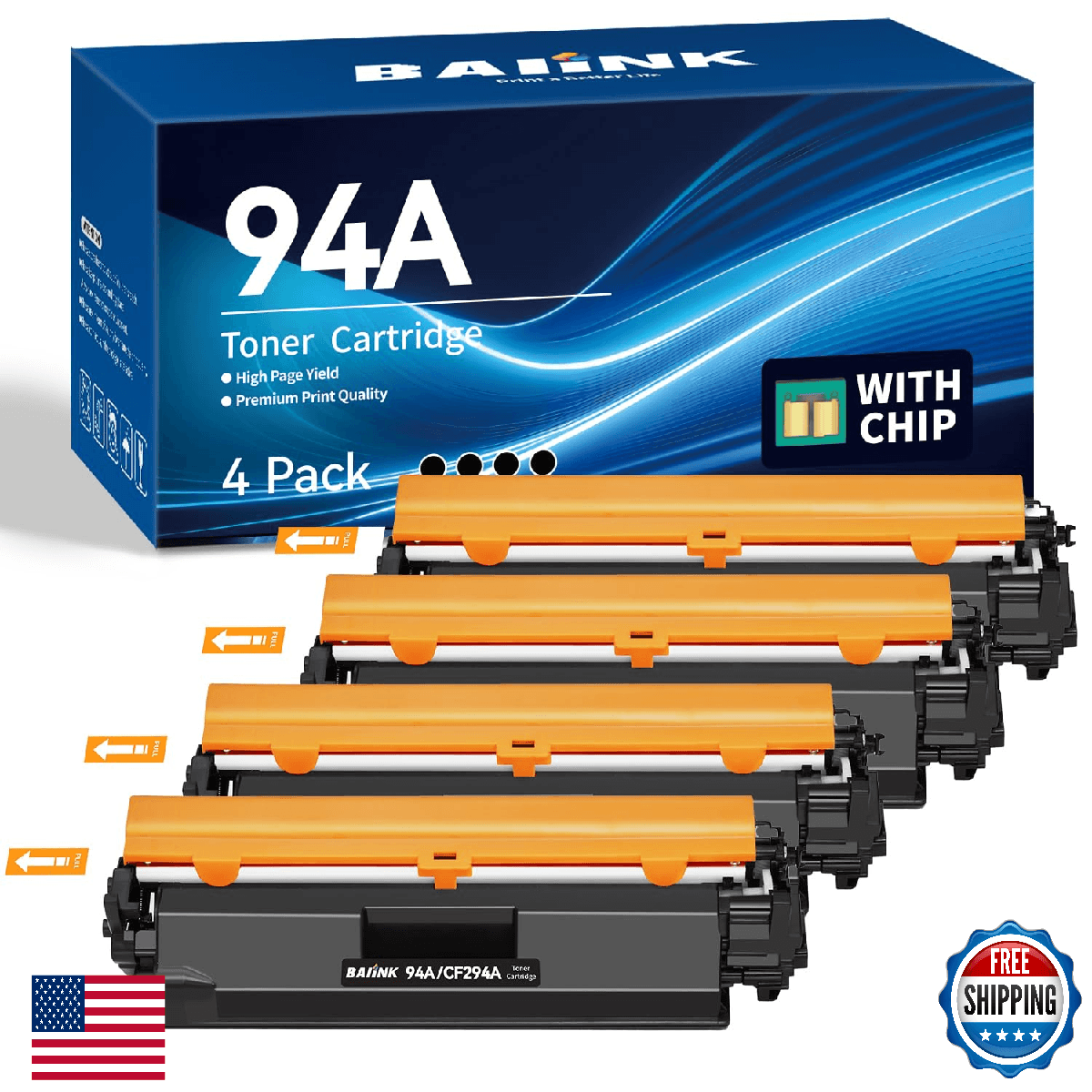 BAIINK 94A CF294A Toner Cartridge Replacement for HP LaserJet Pro M118dw M148dw - Image 1