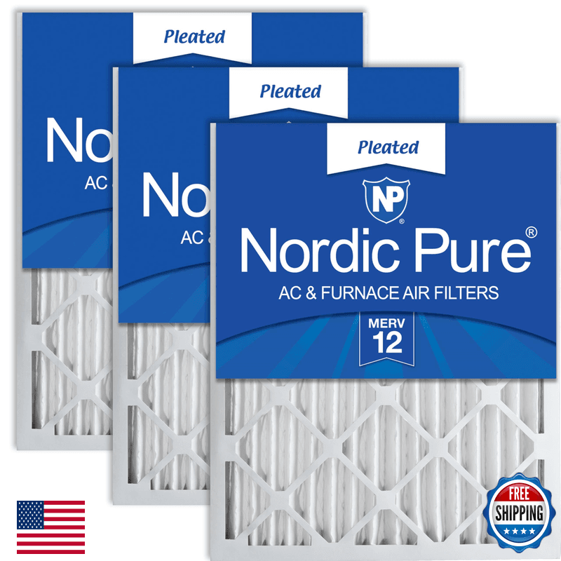 Nordic Pure 14X25X2 Actual Size 13 1/2 X 24 1/2 X 1 3/4 Pleated Merv 12 Air - Image 1