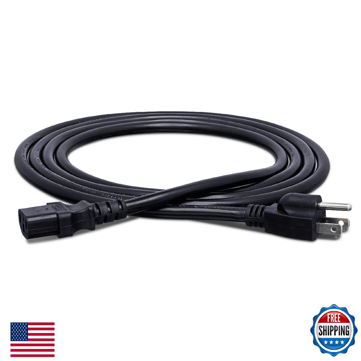 Hosa PWC-425 IEC C13 to NEMA 5-15P Power Cord, 25 Feet - Image 1