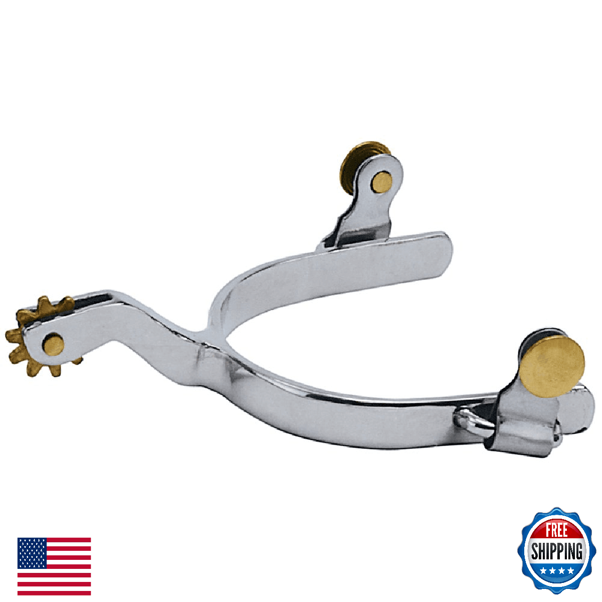 Weaver Leather Women's Roping Spur with Plain Band, 1.75" Shank, Silver - Image 1