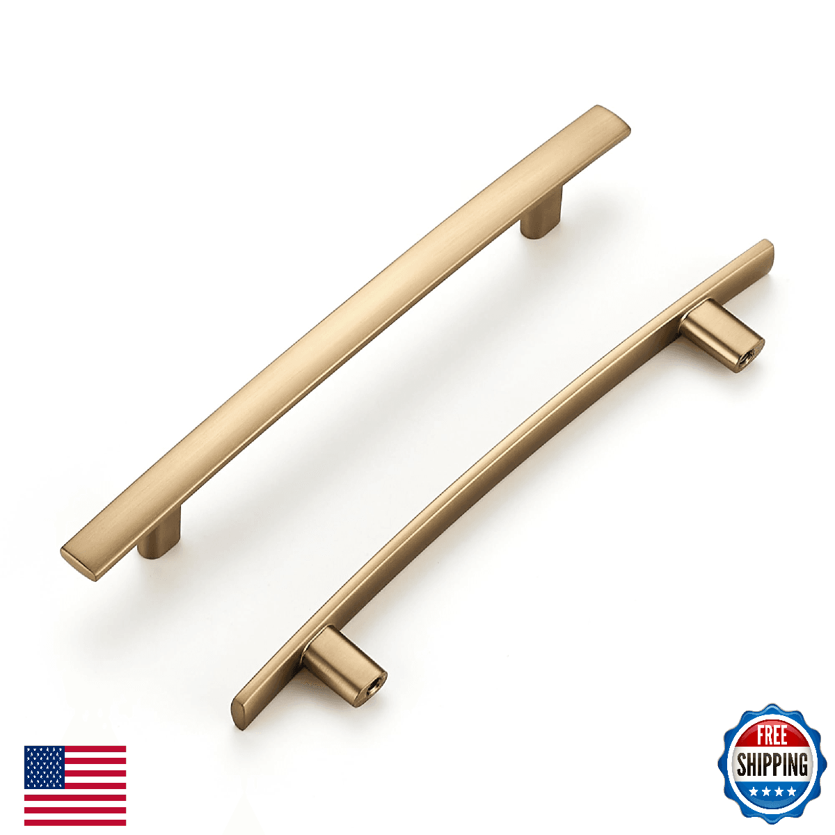 Ravinte 10 Pack Cabinet Handles Champagne Bronze Cabinet Pulls Kitchen Cabinet H - Image 1