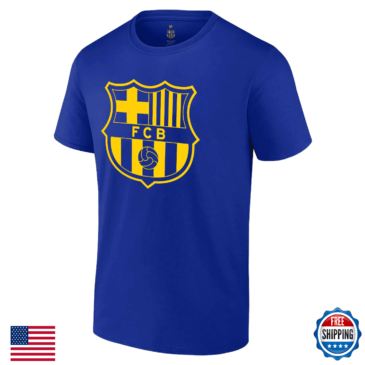 Icon Sports Barcelona FC Soccer Tee - Official Licensed Unisex Adult Cotton T-Sh - Image 1