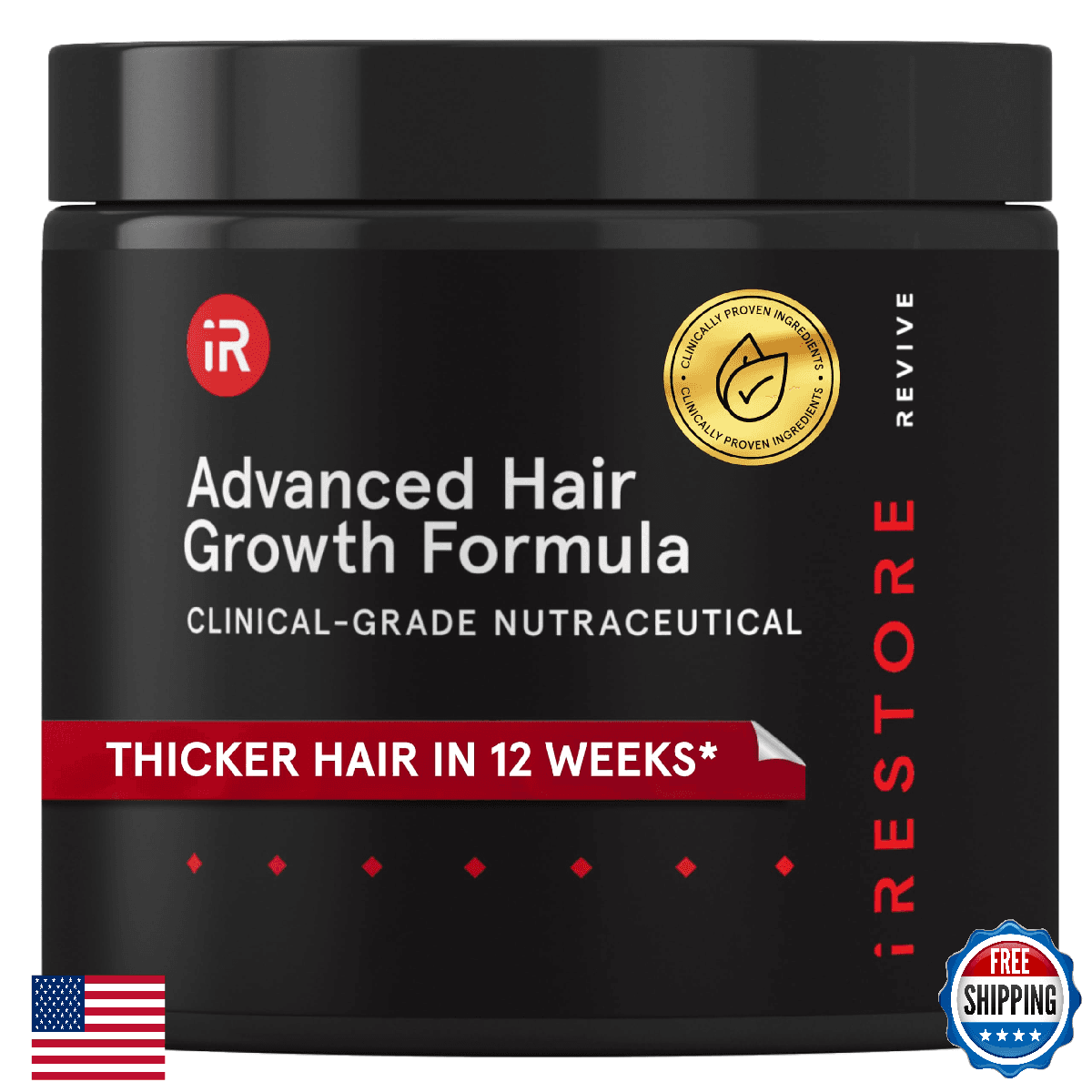 iRestore Advanced Hair Growth Supplement for Women with Lustriva Hair Vitamins - Image 1
