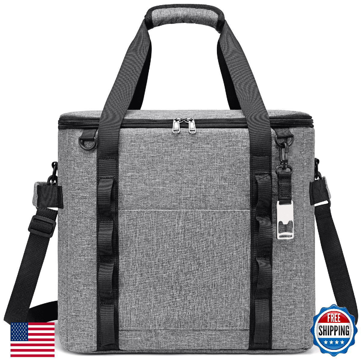 Insulated Soft Cooler Bag 28L Large Leakproof Ice Chest for Travel, Camping, Pic - Image 1