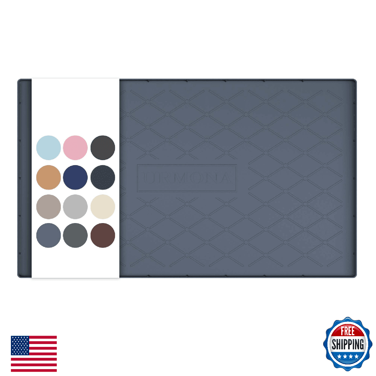 URMONA Under Sink Mat Kitchen Waterproof Silicone Shelf Liner Organizer Cabinet - Image 1