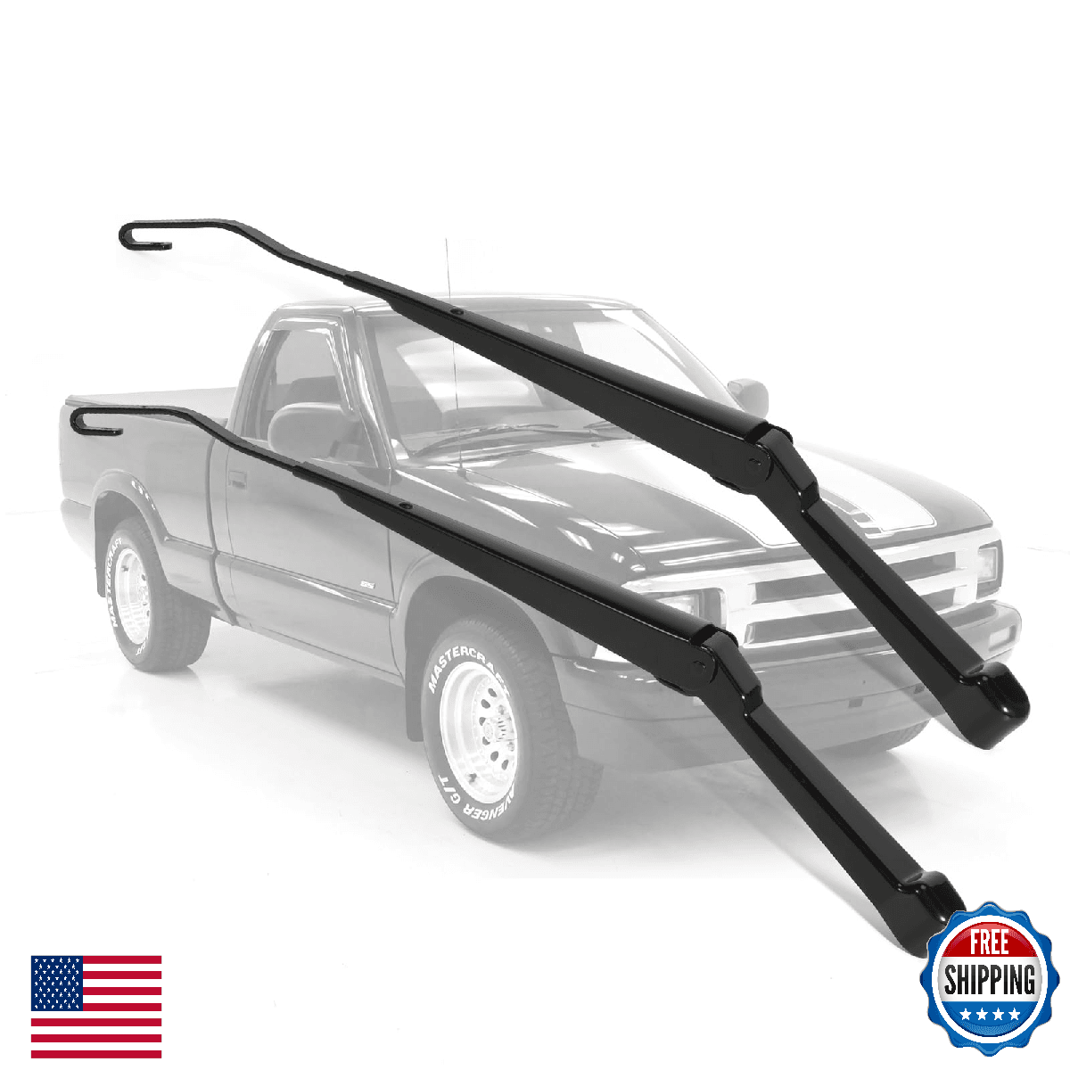 For S10 Windshield Wiper Arm Pair Kit Fits for 1994-2004 Chevrolet S10 Pickup Wi - Image 1
