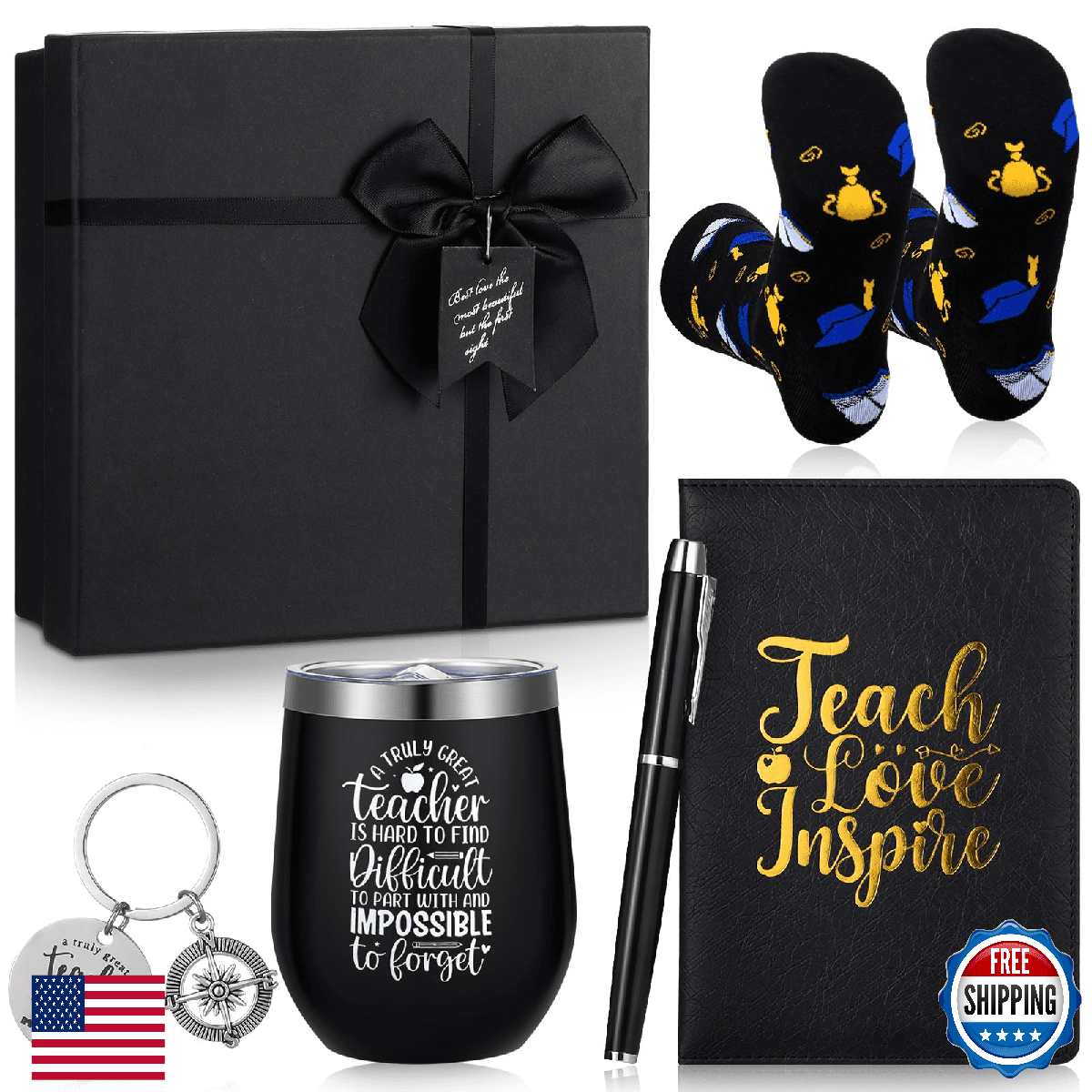 Reallnaive 6 Pcs Teacher Gift for Men Teacher Appreciation Week Gift 12 oz Stain - Image 1