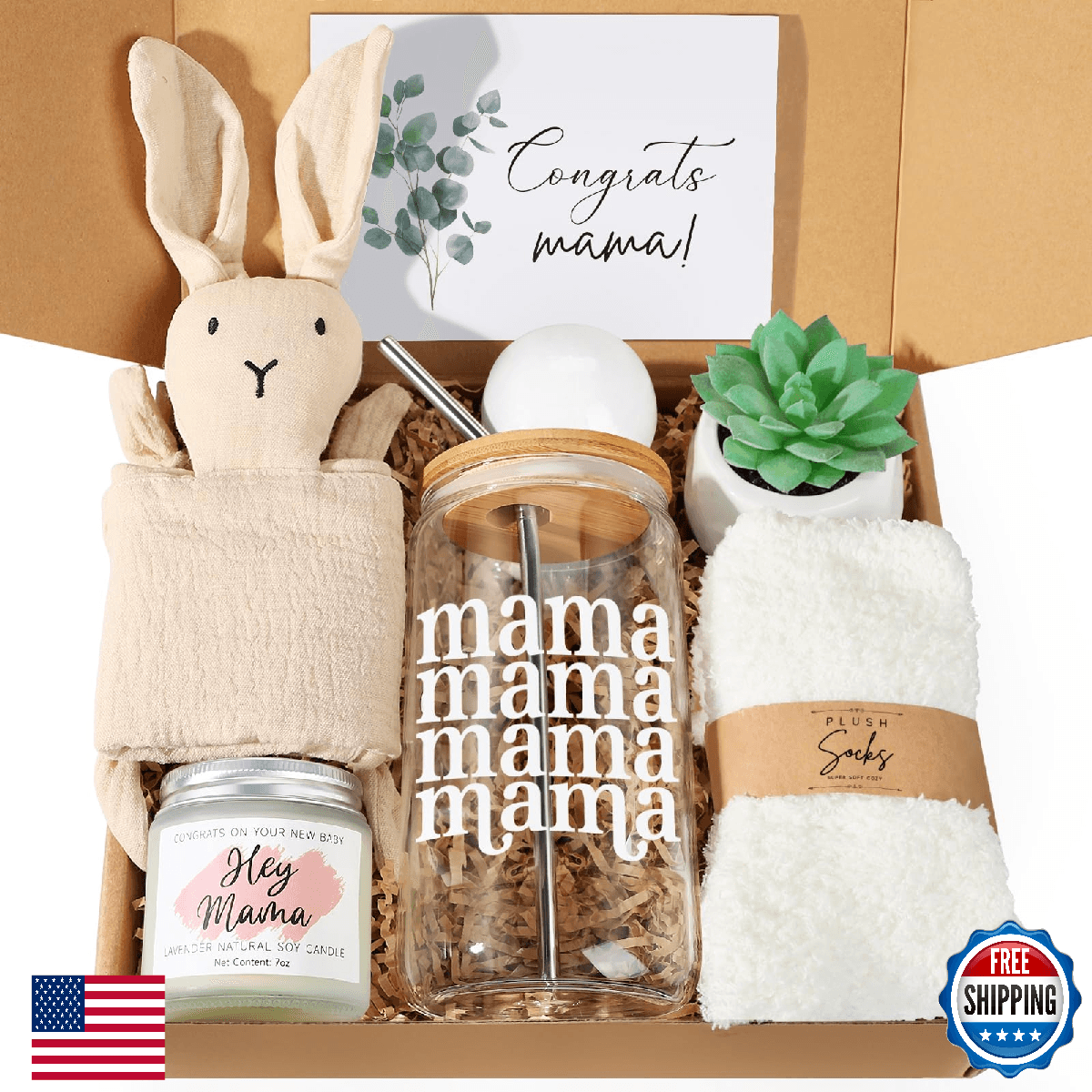 8PCS New Mom Care Package After Baby, New Mom Gifts for Women, Baby Shower Gifts - Image 1