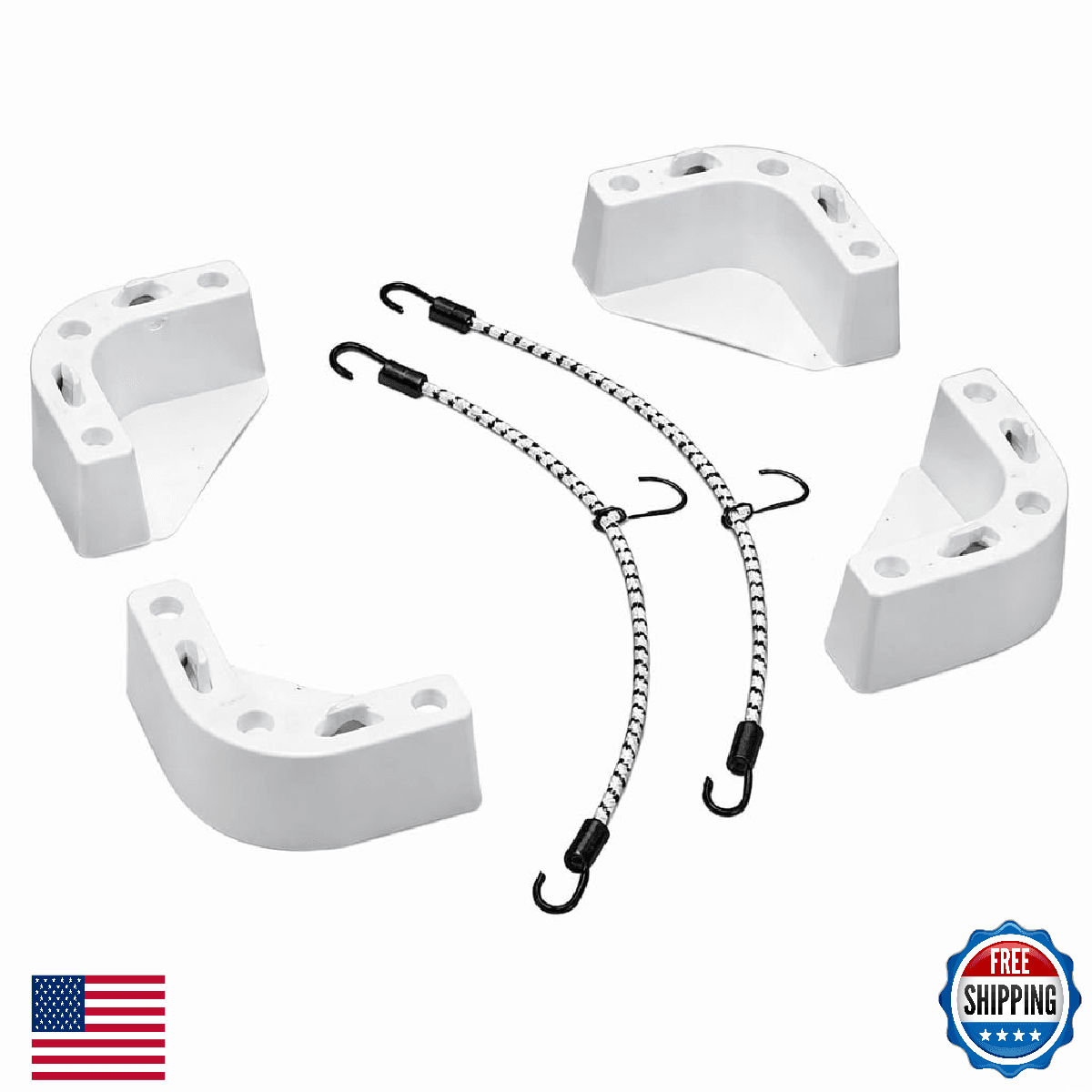 T-H Marine CMK-1-DP Cooler Mounting Kit - White, Secure Your Cooler! - Image 1
