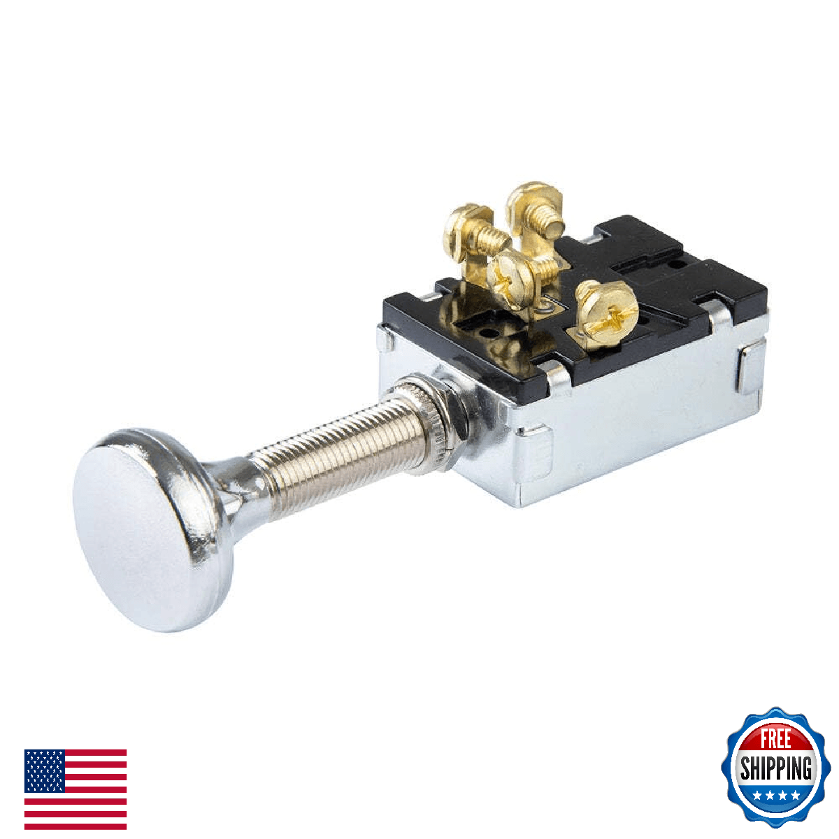 BEP 3-Position SPDT Push Pull Switch Off On 1&2 1&3 Control 6-36V DC - Image 1