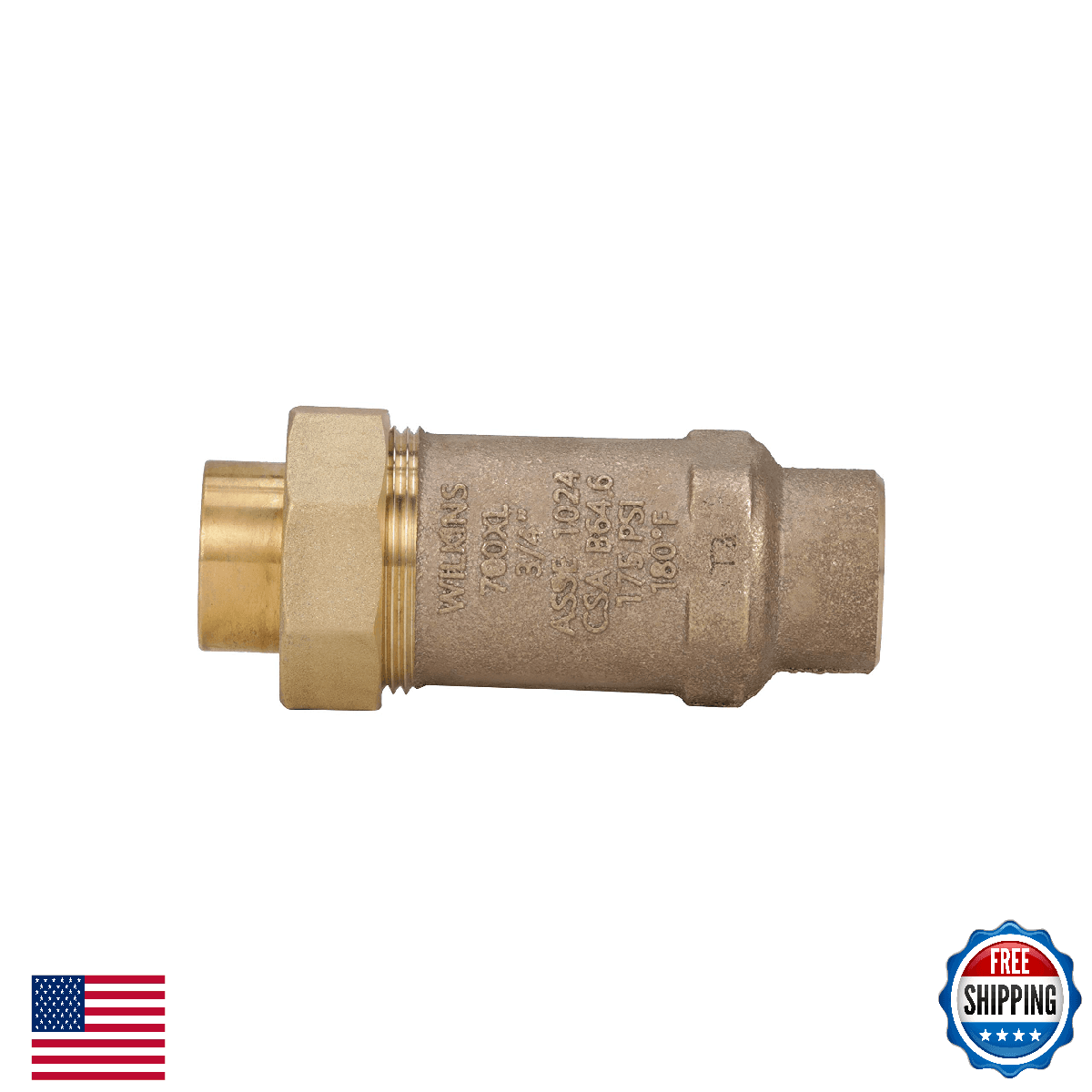 Zurn Wilkins 34UFX34F-700XL 700XL Dual Check Valve with 3/4" Female Union Inlet - Image 1
