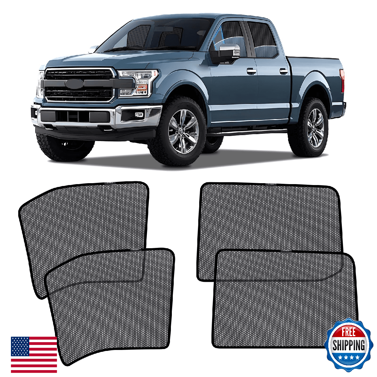 ZATOOTO Car Window Shades for Ford F-150 2017-2024, Car Window Covers for Baby B - Image 1