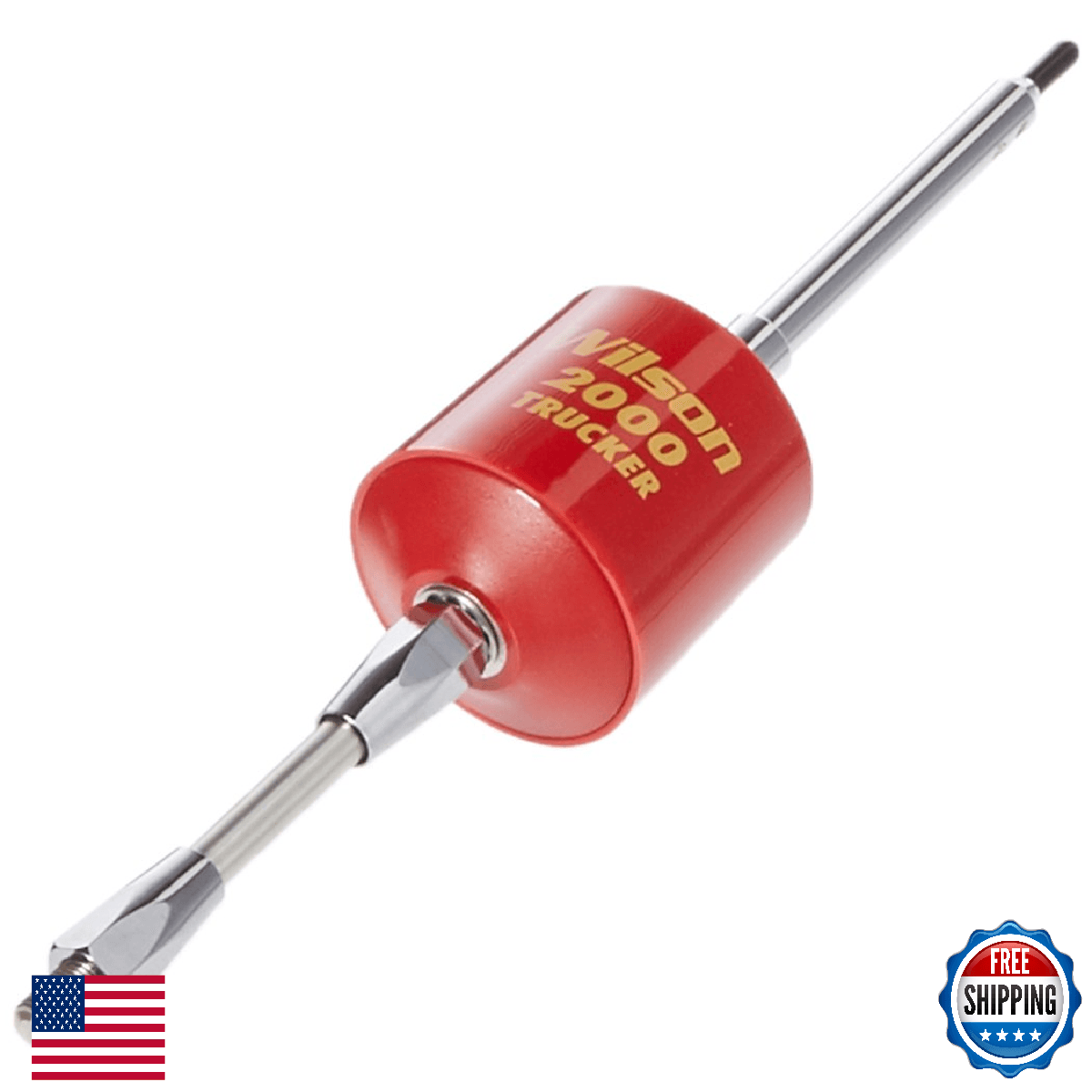 Wilson Antenna 305-493 T2000 Series Red Mobile CB Trucker Antenna with 5" Shaft, - Image 1