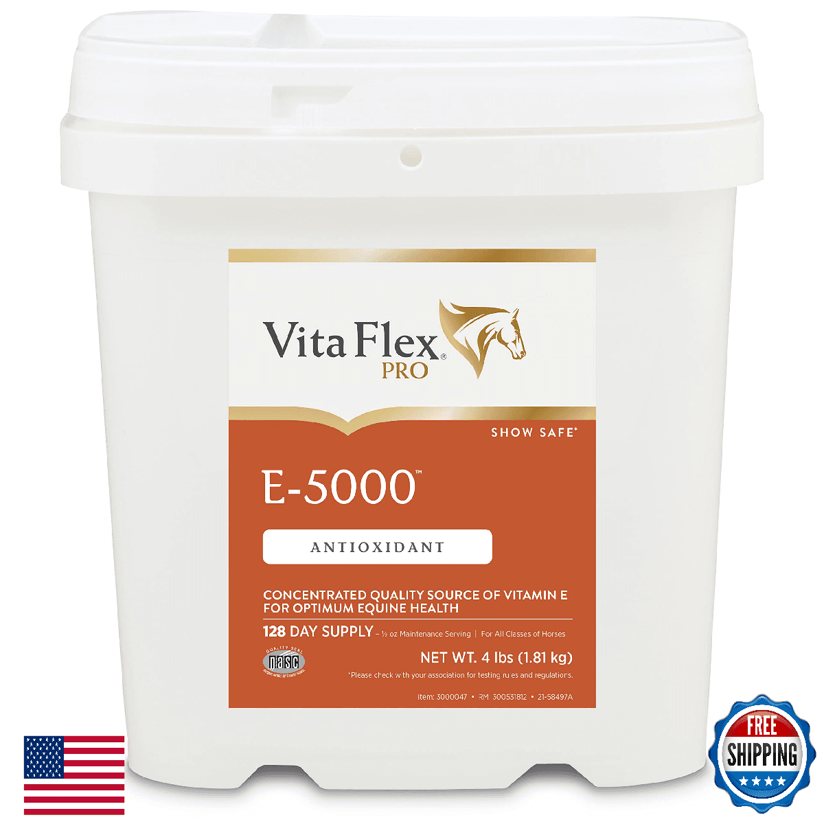 Vita Flex Pro E-5000 Premium Quality Horse Vitamin E, 4 lbs., 128-Day Supply - Image 1