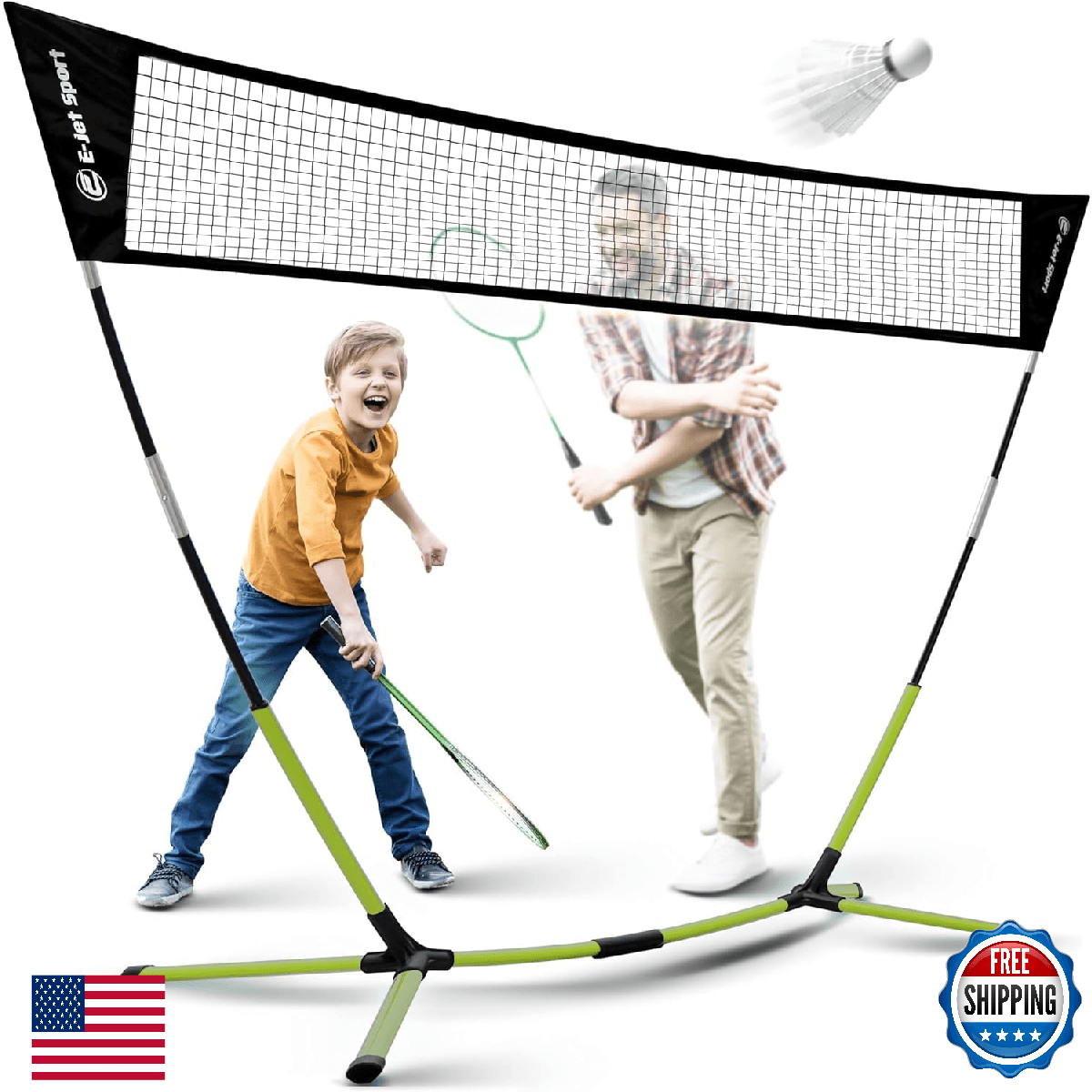 Portable Badminton Net - Easy Setup, Freestanding, Backyard & Beach Fun - Image 1