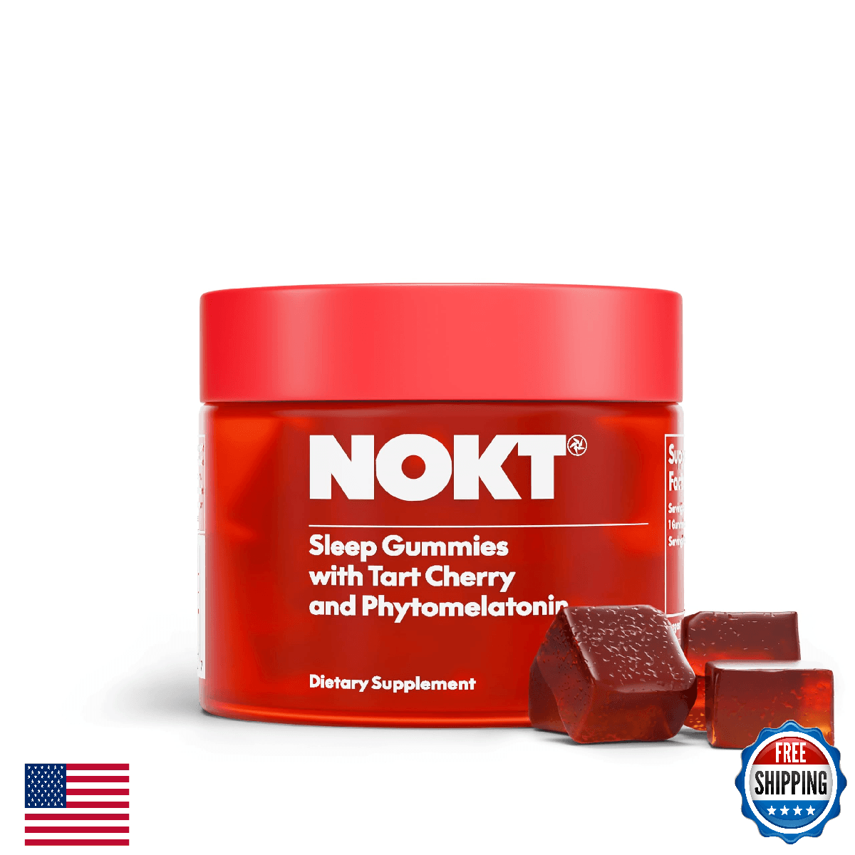 NOKT Sleep Gummies - Tart Cherry, Vegan Melatonin, Sugar-Free, Gluten-Free - Image 1