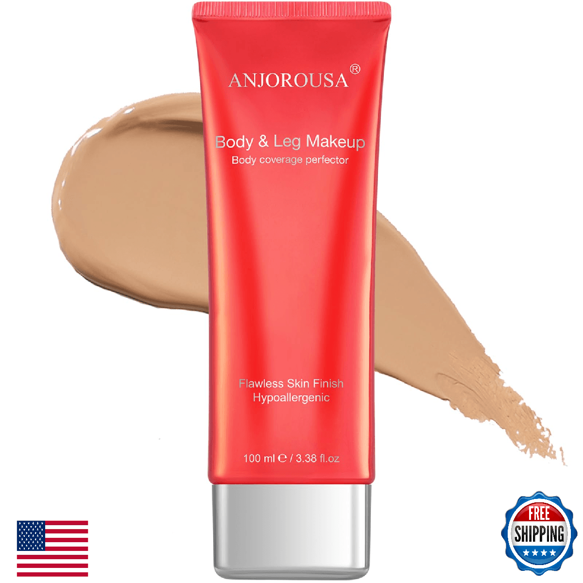 ANJOROUSA Body Coverage Perfector - Tattoo Cover Up Makeup,Body Foundation,Water - Image 1