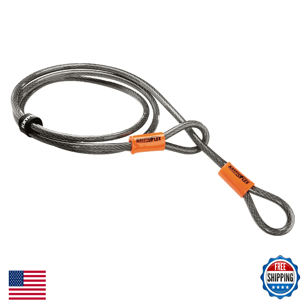 Kryptoflex 710 Double Loop 7FT Braided Steel Bike Lock Cable Anti-Theft - Image 1