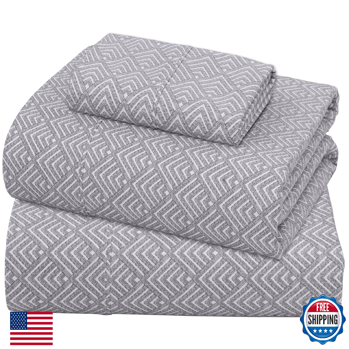 ZOYER 100% Cotton Sheets – Twin XL Size Percale Bedding, Cooling & Breathable, D - Image 1