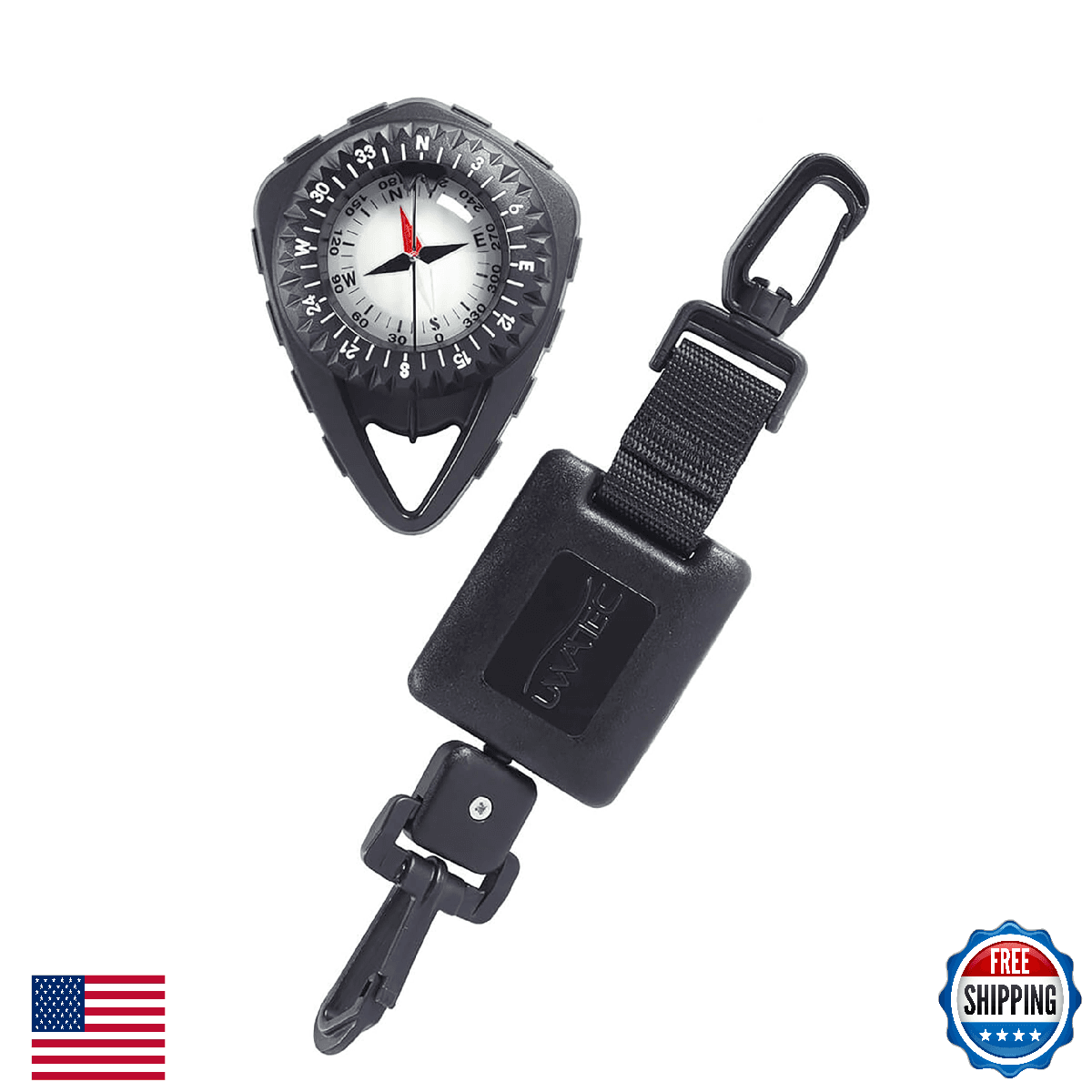 SCUBAPRO FS-1.5 Dive Compass w/ Retractor - Underwater Navigation - Image 1