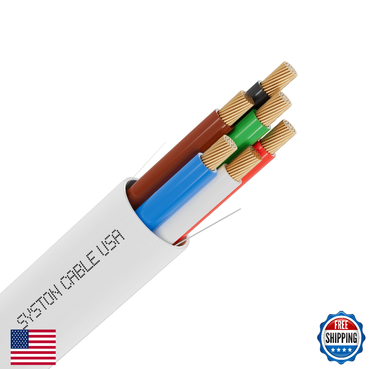 SYSTON 22/6 Fire Security Sound Alarm Control Cable Wire, 22 AWG 6 Conductors 10 - Image 1