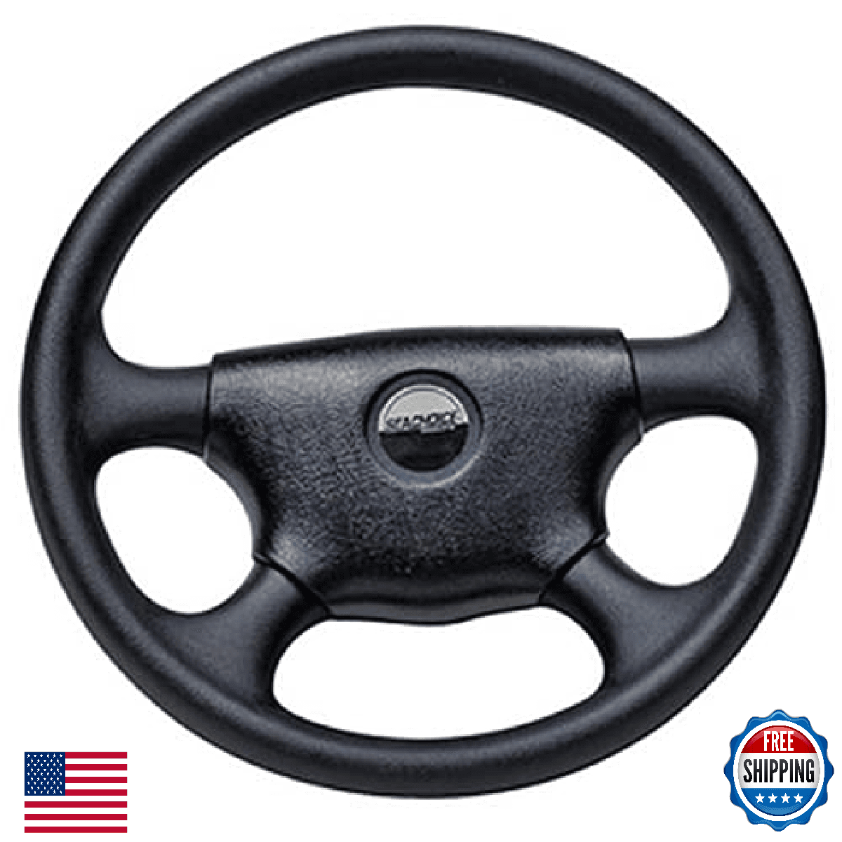 SEACHOICE Universal UV-Resistant 4-Spoke Marine Boat Steering Wheel - Image 1