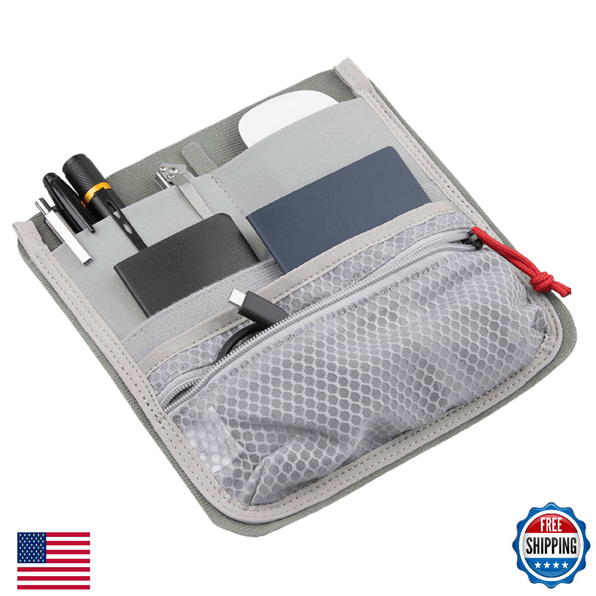 Vertx Admin Organizer Multi-Pocket for Backpack & Bag Organization Hook & Loop - Image 1
