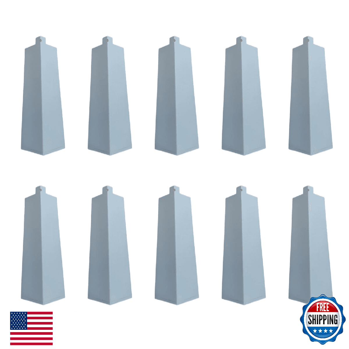 10 New Aluminum Outside Siding Corner 8" w/ Nails - Ready to Paint - Image 1