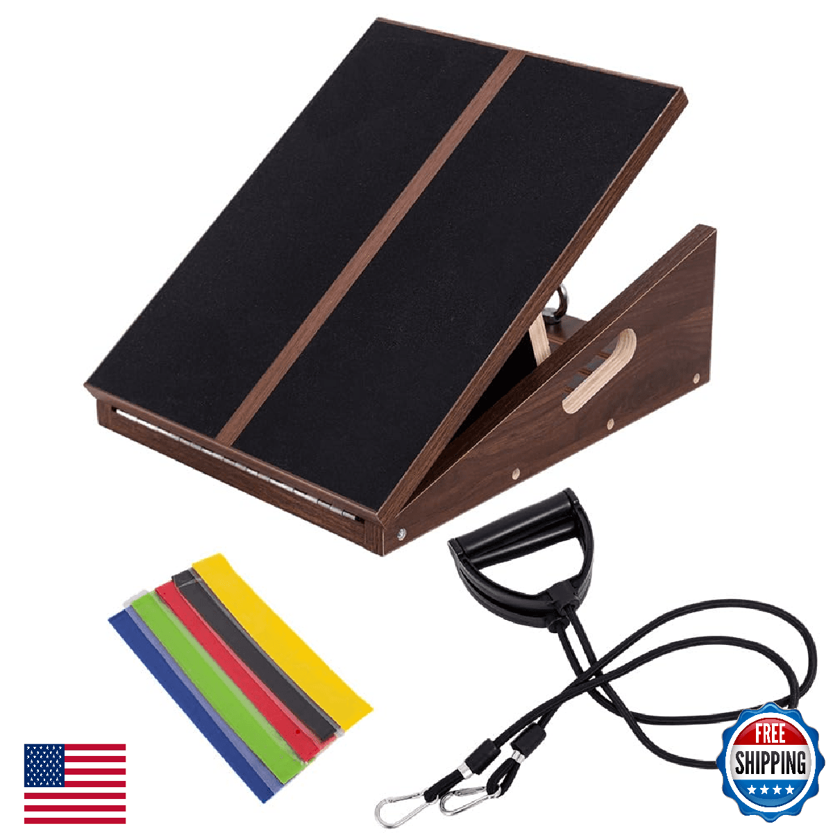 ABCDLIFE Slant Board for Calf Stretching & Relief, Adjustable Wooden Incline Sla - Image 1