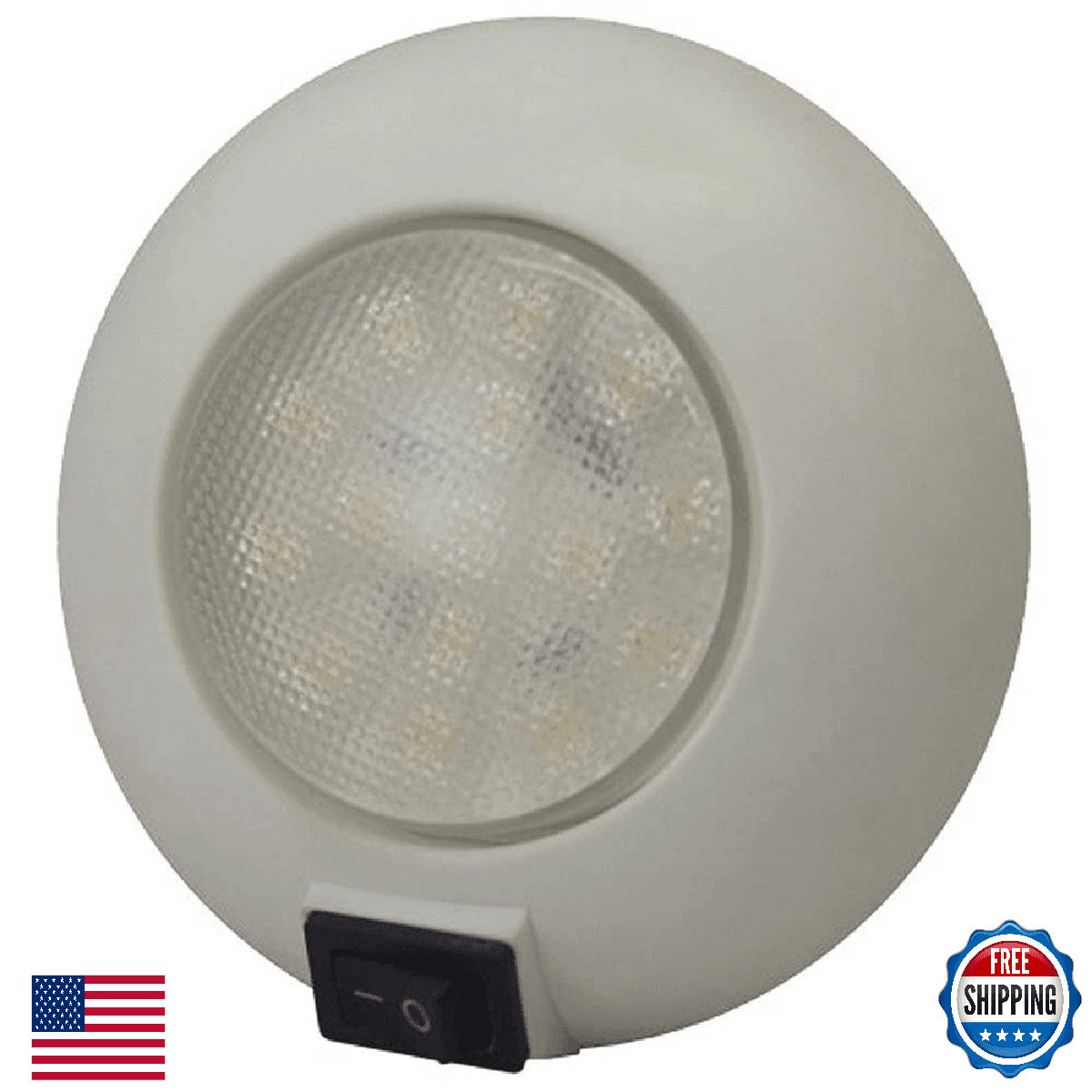 T-H Marine LED-51829-DP LED Dome Light, Cool White, Surface Mount, 12V - Image 1