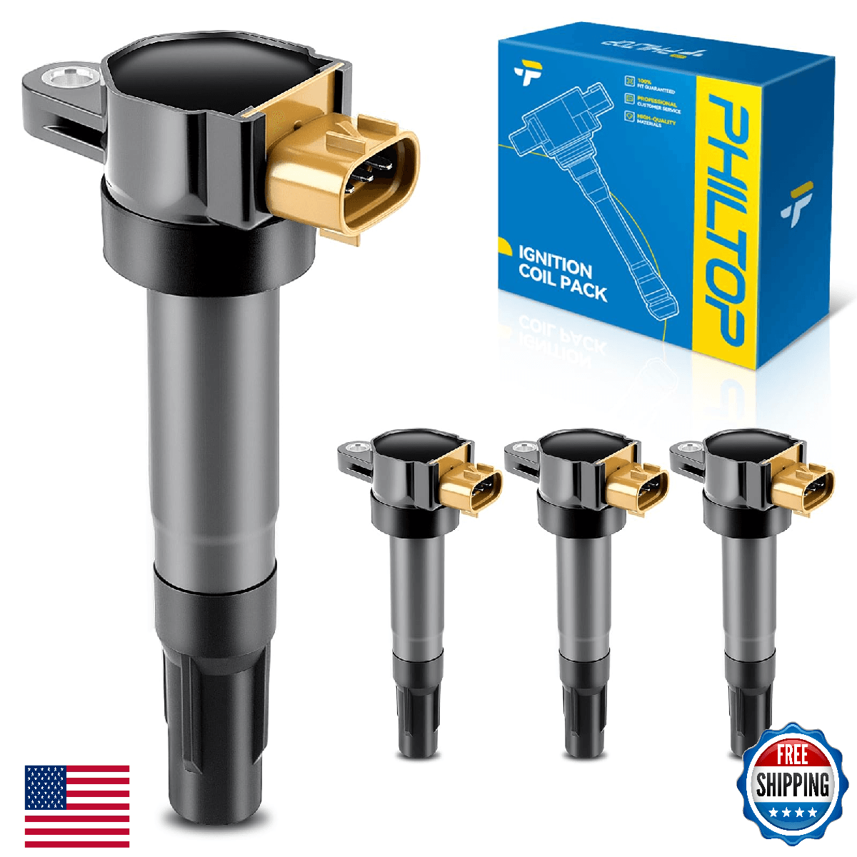 PHILTOP UF634 Ignition Coil Pack for Suzuki SX4 Grand Vitara Kizashi 2.4L 2010-1 - Image 1