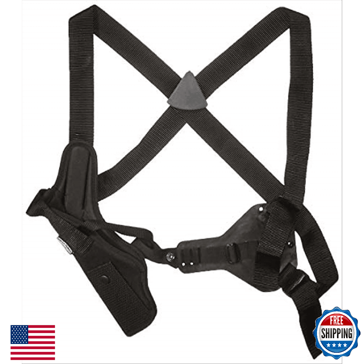 Uncle Mike's Sidekick Vertical Shoulder Holster, Kodra Black, Size 4, RH - Image 1