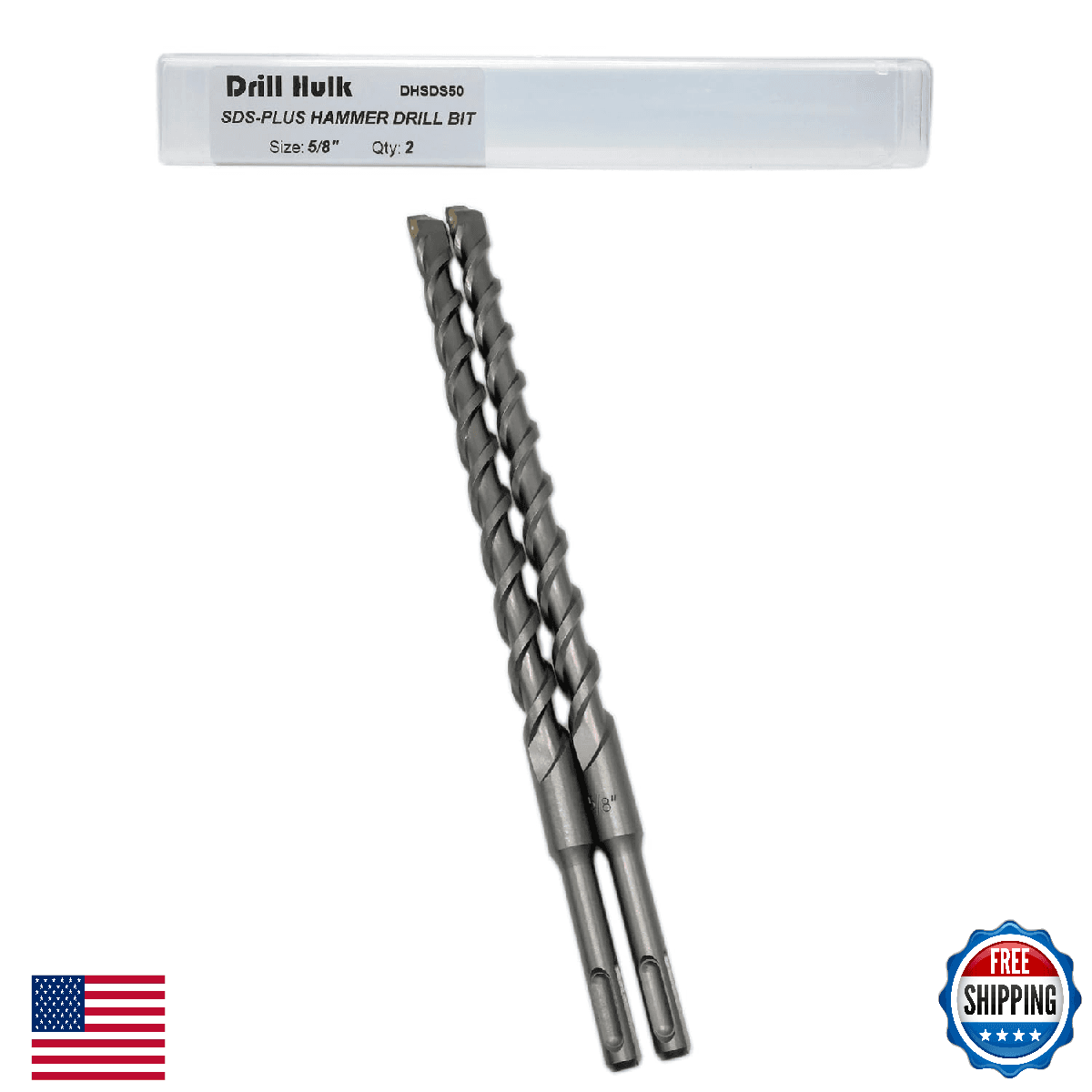 5/8" x 12" Carbide-Tipped SDS-Plus Rotary Hammer Drill Bit for Concrete - Image 1