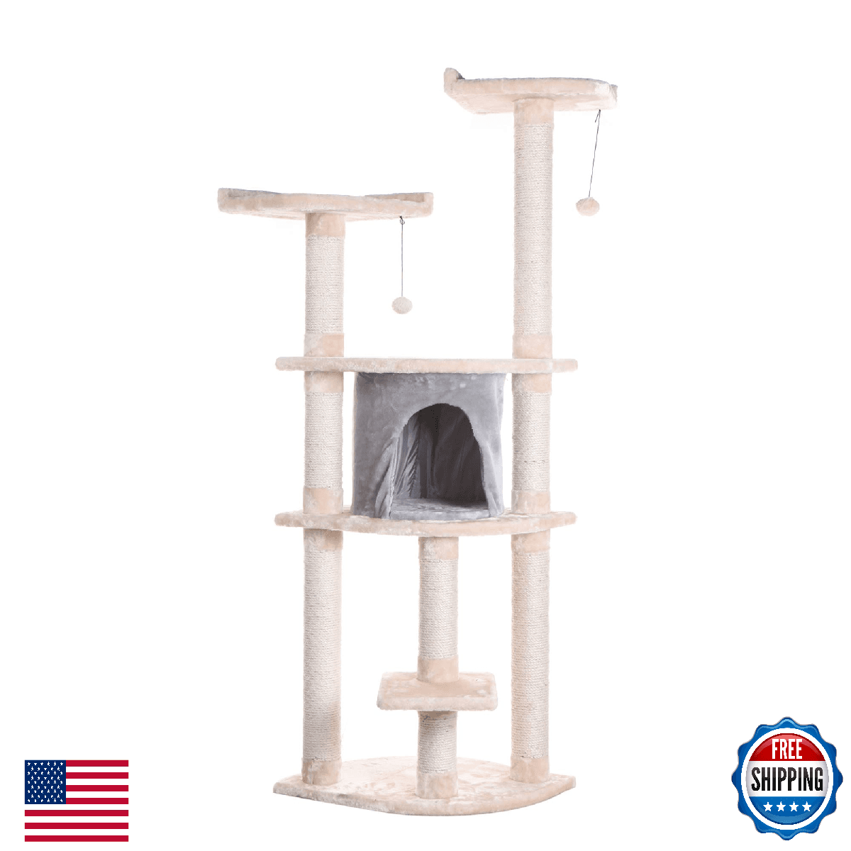 Armarkat Cat Tree Model A6401, Blanched Almond - Image 1