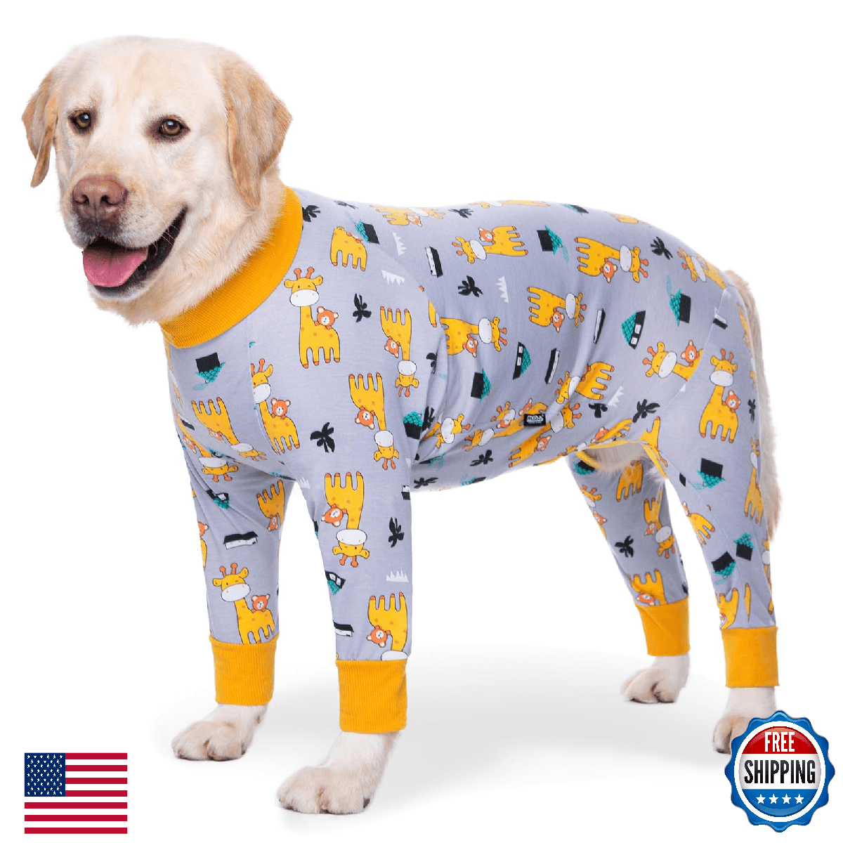 Axcimond Dog Surgery Recovery Suit Bodysuits for Large Dogs Spayed Recovery Suit - Image 1