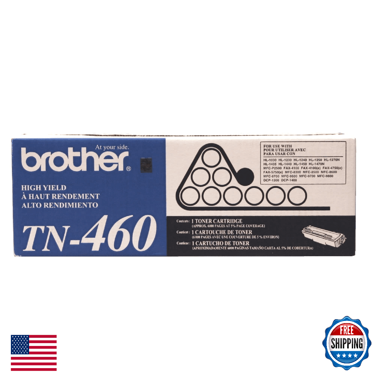 Brother TN-460 DCP-1200 1400 FAX-4750 5750 8350 HL-1030 P2500 MFC-8300 8500 Tone - Image 1