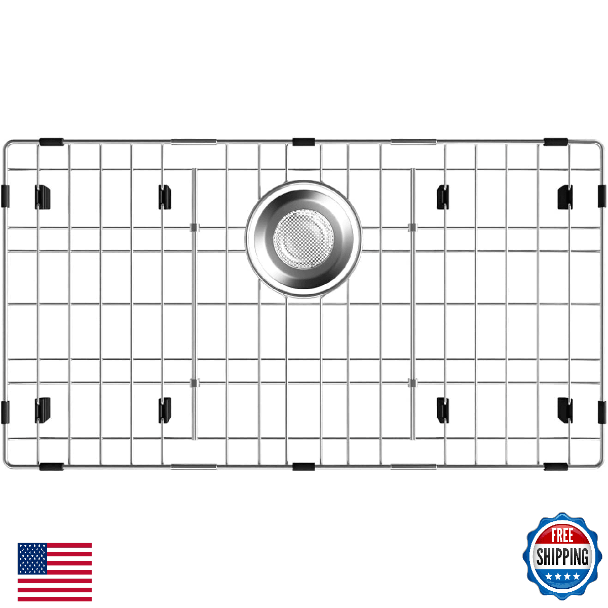 Stainless Steel Sink Rack 26.2" X 14.2",Sink Protector for Kitchen Sink,Sink Gra - Image 1